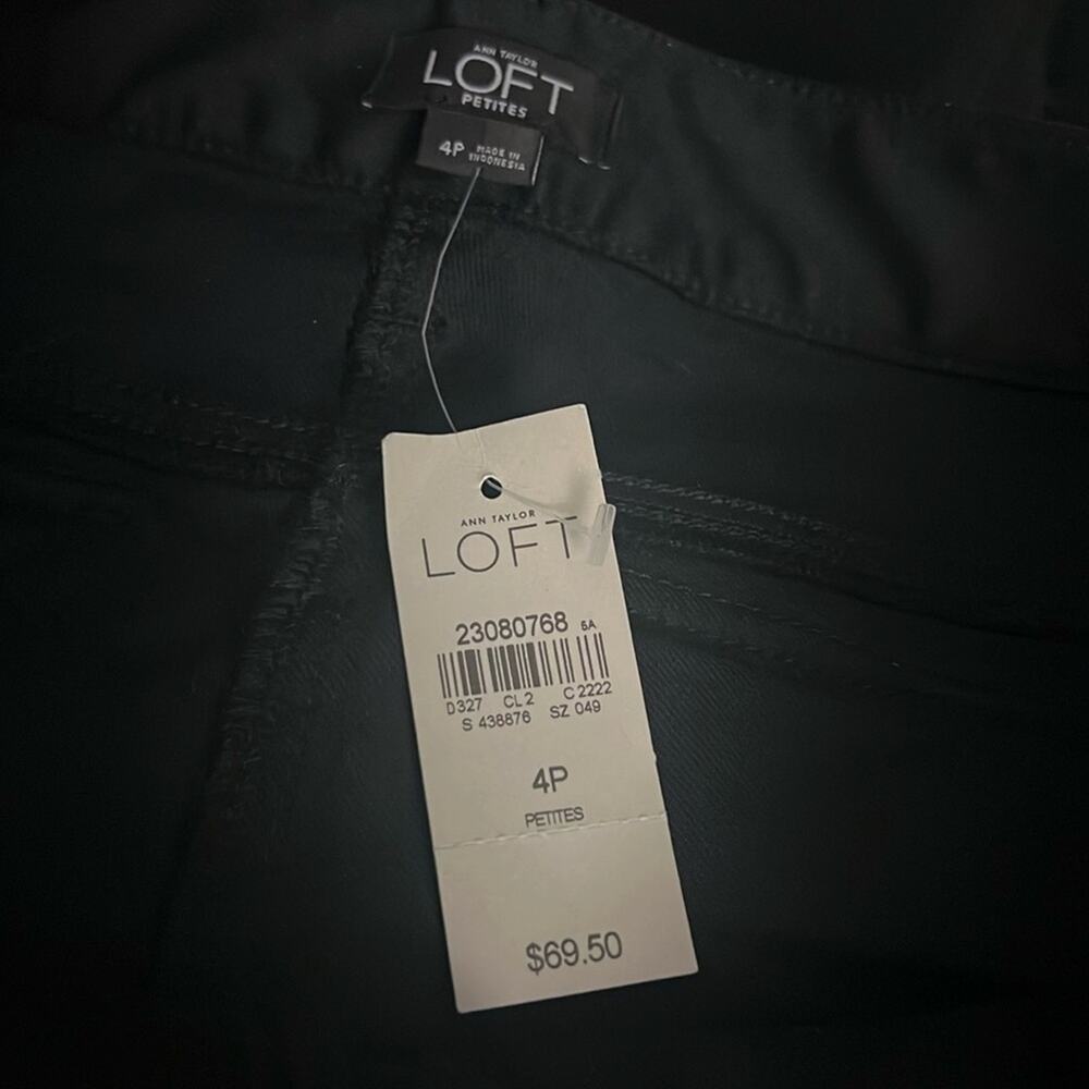 LOFT Black Skinny Ankle Pants Women’s 4 Petite NEW - Picture 3 of 8